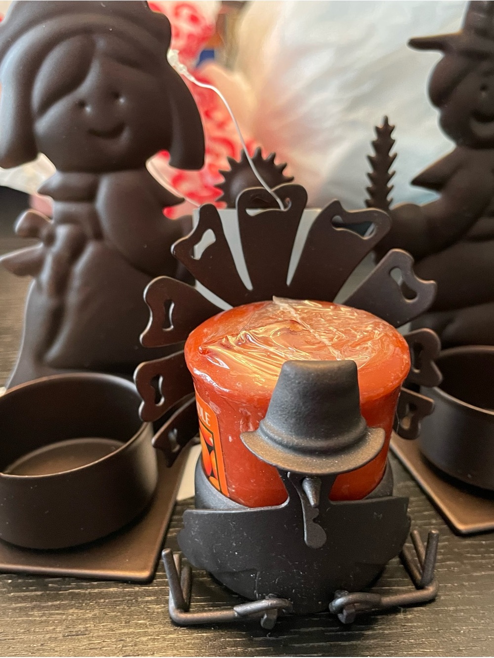 Yankee Candle Brown Pilgrims with Turkey Votive Holders